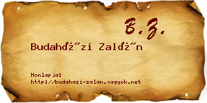 Budaházi Zalán névjegykártya